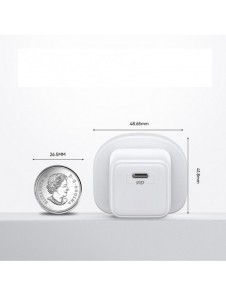 Joyroom Fast USB Typ C Väggladdare 25W 3A UK-kontakt Vit (L-P251)