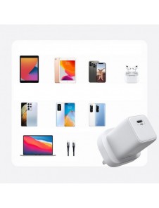 Joyroom Fast USB Typ C Väggladdare 25W 3A UK-kontakt Vit (L-P251)
