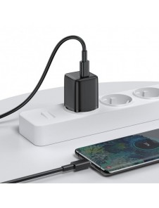 Joyroom Small Fast USB Typ C PD Laddare 25W EU-kontakt Svart (L-P251)