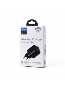 Joyroom Small Fast USB Typ C PD Laddare 25W EU-kontakt Svart (L-P251)