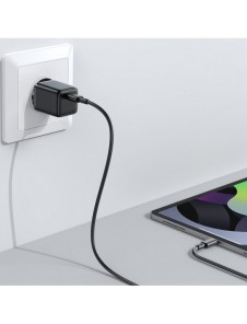 Joyroom Small Fast USB Typ C PD Laddare 25W EU-kontakt Svart (L-P251)