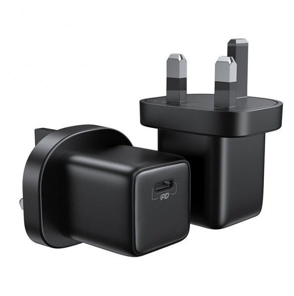 Joyroom liten snabbladdare USB Typ C PD 25W UK-kontakt svart (L-P251)