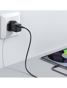 Joyroom liten snabbladdare USB Typ C PD 25W UK-kontakt svart (L-P251)