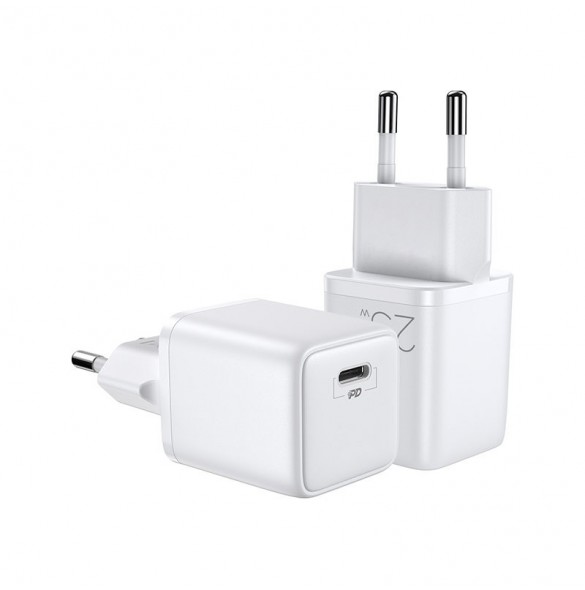 Joyroom Fast USB Typ C Väggladdare 25W 3A EU-kontakt Vit (L-P251)