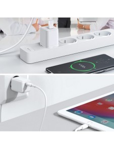 Joyroom Fast USB Typ C Väggladdare 25W 3A EU-kontakt Vit (L-P251)