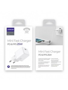 Joyroom Fast USB Typ C Väggladdare 25W 3A EU-kontakt Vit (L-P251)