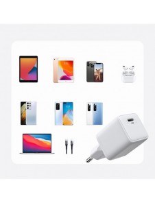 Joyroom Fast USB Typ C Väggladdare 25W 3A EU-kontakt Vit (L-P251)