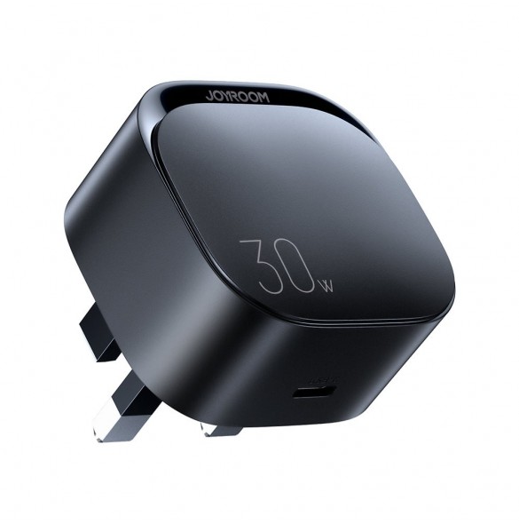 Liten snabbladdare USB Typ C PD 30W UK-kontakt svart (L-P307)