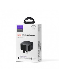 Liten snabbladdare USB Typ C PD 30W UK-kontakt svart (L-P307)
