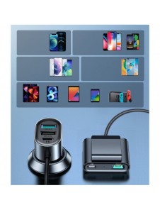 Joyroom billaddare 2xPD + 2xQC3.0 72W 1,5m svart (JR-CL05)