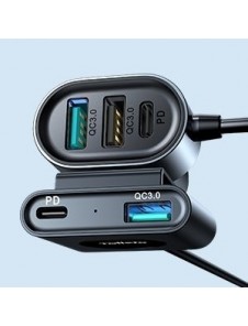 Joyroom billaddare 2xPD + 2xQC3.0 72W 1,5m svart (JR-CL05)