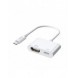 Joyroom-adapter Lightning (hane) till digital HDMI (hona) + Lightning (hona) FullHD 1080p 60Hz vit (S-H141 vit) adapter