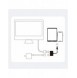 Joyroom-adapter Lightning (hane) till digital HDMI (hona) + Lightning (hona) FullHD 1080p 60Hz vit (S-H141 vit) adapter
