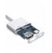 Joyroom-adapter Lightning (hane) till digital HDMI (hona) + Lightning (hona) FullHD 1080p 60Hz vit (S-H141 vit) adapter