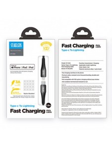 Joyroom MFI USB Typ C - Lightning-kabel 2,1A 1,8m svart (ST-C04 1,8M Svart)