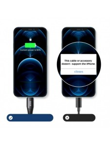 Joyroom MFI USB Typ C - Lightning-kabel 2,1A 1,8m svart (ST-C04 1,8M Svart)