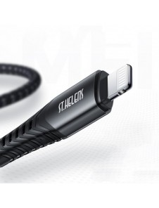 Joyroom MFI USB Typ C - Lightning-kabel 2,1A 1,8m svart (ST-C04 1,8M Svart)