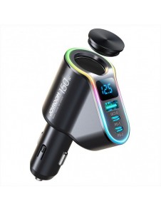 Joyroom snabb billaddare 4in1 USB-A QC3.0 / 2xUSB-C PD 150W svart (JR-CL21)