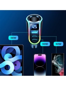 Joyroom snabb billaddare 4in1 USB-A QC3.0 / 2xUSB-C PD 150W svart (JR-CL21)