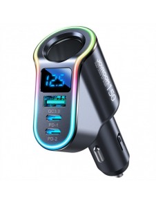 Joyroom snabb billaddare 4in1 USB-A QC3.0 / 2xUSB-C PD 150W svart (JR-CL21)