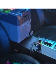 Joyroom snabb billaddare 4in1 USB-A QC3.0 / 2xUSB-C PD 150W svart (JR-CL21)