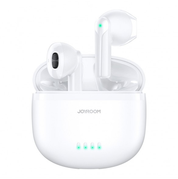 Joyroom TWS hörlurar trådlös ENC vattentät IPX4 Bluetooth 5.3 vit (JR-TL11)