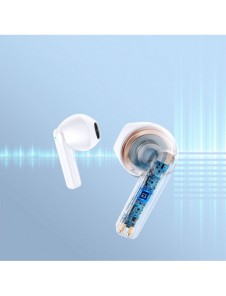 Joyroom TWS hörlurar trådlös ENC vattentät IPX4 Bluetooth 5.3 vit (JR-TL11)