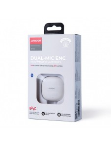 Joyroom TWS hörlurar trådlös ENC vattentät IPX4 Bluetooth 5.3 vit (JR-TL11)
