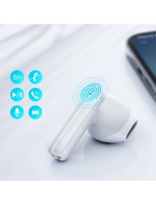 Joyroom TWS hörlurar trådlös ENC vattentät IPX4 Bluetooth 5.3 vit (JR-TL11)