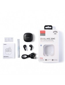 Joyroom hörlurar TWS trådlös ENC vattentät IPX4 Bluetooth 5.3 svart (JR-TL11)