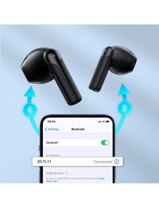 Joyroom hörlurar TWS trådlös ENC vattentät IPX4 Bluetooth 5.3 svart (JR-TL11)