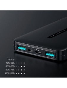 Joyroom powerbank 10000mAh 2,1A 2x USB svart (JR-T012 svart)
