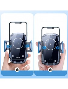 Joyroom Car Air Vent Mount Hållare Qi trådlös laddare 15W svart (JR-ZS241)