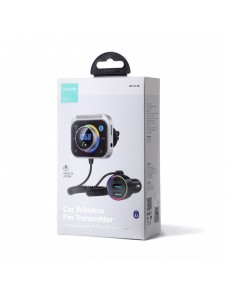 Joyroom FM-sändare / snabb billaddare 30W (2xUSB-A / USB-C PD) svart (JR-CL18)