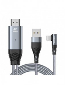 Joyroom Lightning till HDMI 4K 60Hz adapter skärm spegelvänd grå (SY-35L1)