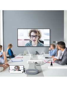 Joyroom Lightning till HDMI 4K 60Hz adapter skärm spegelvänd grå (SY-35L1)