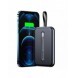 Joyroom powerbank med inbyggd Lightning-kabel 20W 10000mAh PD QC3.0 svart (JR-L001- Lightning)