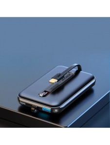 Joyroom powerbank med inbyggd Lightning-kabel 20W 10000mAh PD QC3.0 svart (JR-L001- Lightning)