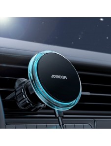 Joyroom Air Vent Biltelefonhållare med 15W Qi trådlös laddare (MagSafe-kompatibel) Silver (JR-ZS291)