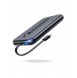 Joyroom Linglong powerbank 10000mAh 20W Strömförsörjning Snabbladdning USB / USB Typ C / inbyggd USB Type C-kabel svart JR-L001