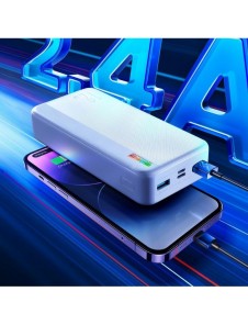 Joyroom powerbank 20000mAh Dazzling Series 12W vit (JR-T017)