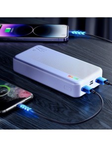 Joyroom powerbank 20000mAh Dazzling Series 12W vit (JR-T017)