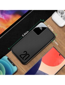 Joyroom Starchi powerbank 10000mAh 20W Strömleverans Snabbladdning 2x USB / 1x USB Typ C svart (JR-QP190)