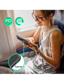 Joyroom Starchi powerbank 10000mAh 20W Strömleverans Snabbladdning 2x USB / 1x USB Typ C svart (JR-QP190)