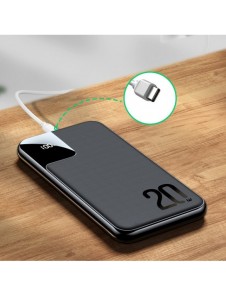 Joyroom Starchi powerbank 10000mAh 20W Strömleverans Snabbladdning 2x USB / 1x USB Typ C svart (JR-QP190)