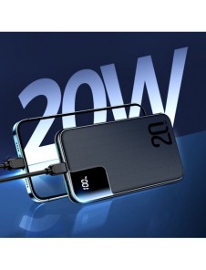 Joyroom Starchi powerbank 10000mAh 20W Strömleverans Snabbladdning 2x USB / 1x USB Typ C svart (JR-QP190)