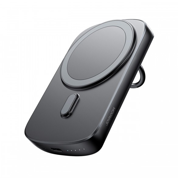 Trådlös powerbank 6000mAh Joyroom JR-W030 20W MagSafe med ring och stativ - svart