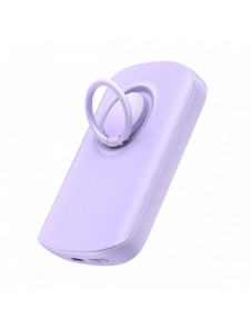 Trådlös powerbank 6000mAh Joyroom JR-W030 20W MagSafe med ring och stativ - lila