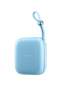 Joyroom powerbank 10000mAh Jelly Series 22,5W med inbyggd USB C-kabel blå (JR-L002)