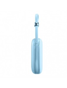 Joyroom powerbank 10000mAh Jelly Series 22,5W med inbyggd USB C-kabel blå (JR-L002)